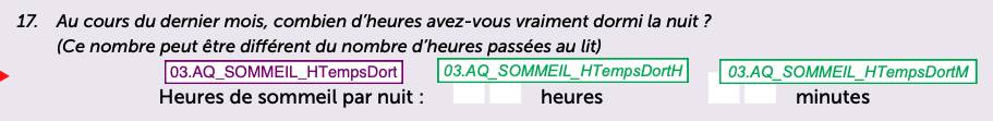S- Question HDorm_Sommeil